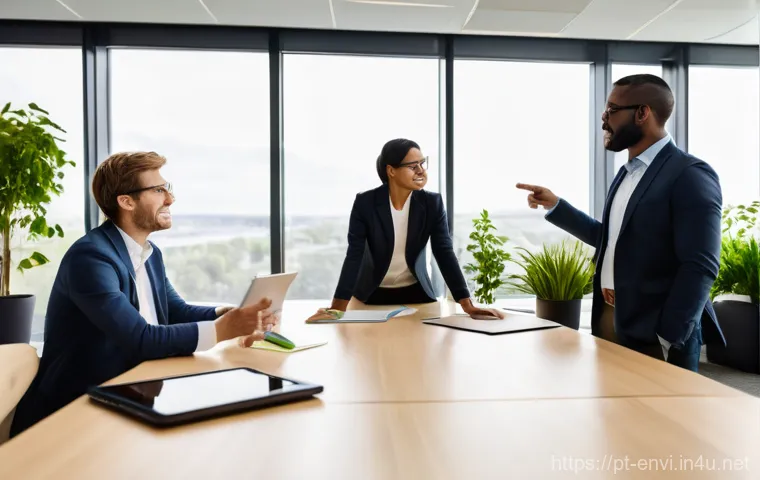 환경보건자격증의 활용성 - **Prompt:** A group of diverse, professional individuals in their late 20s to early 40s, dressed in ...