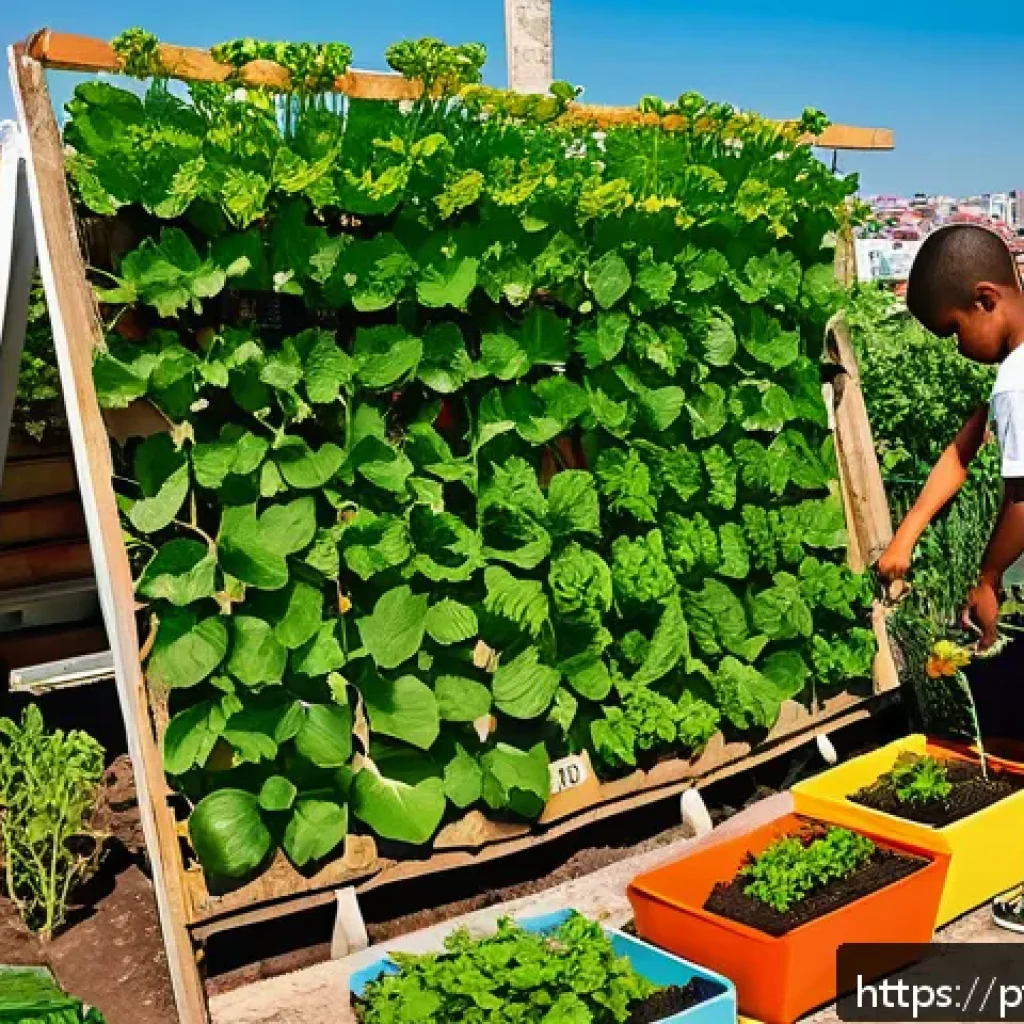 환경분야 전문지식 쌓는 법 - A vibrant urban community garden in Brazil, showcasing diverse people of various ages planting organ...