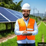 Home 23 환경기술자 취업 지원 팁 - A professional environmental engineer working on a sustainable urban development project in Brazil, ...